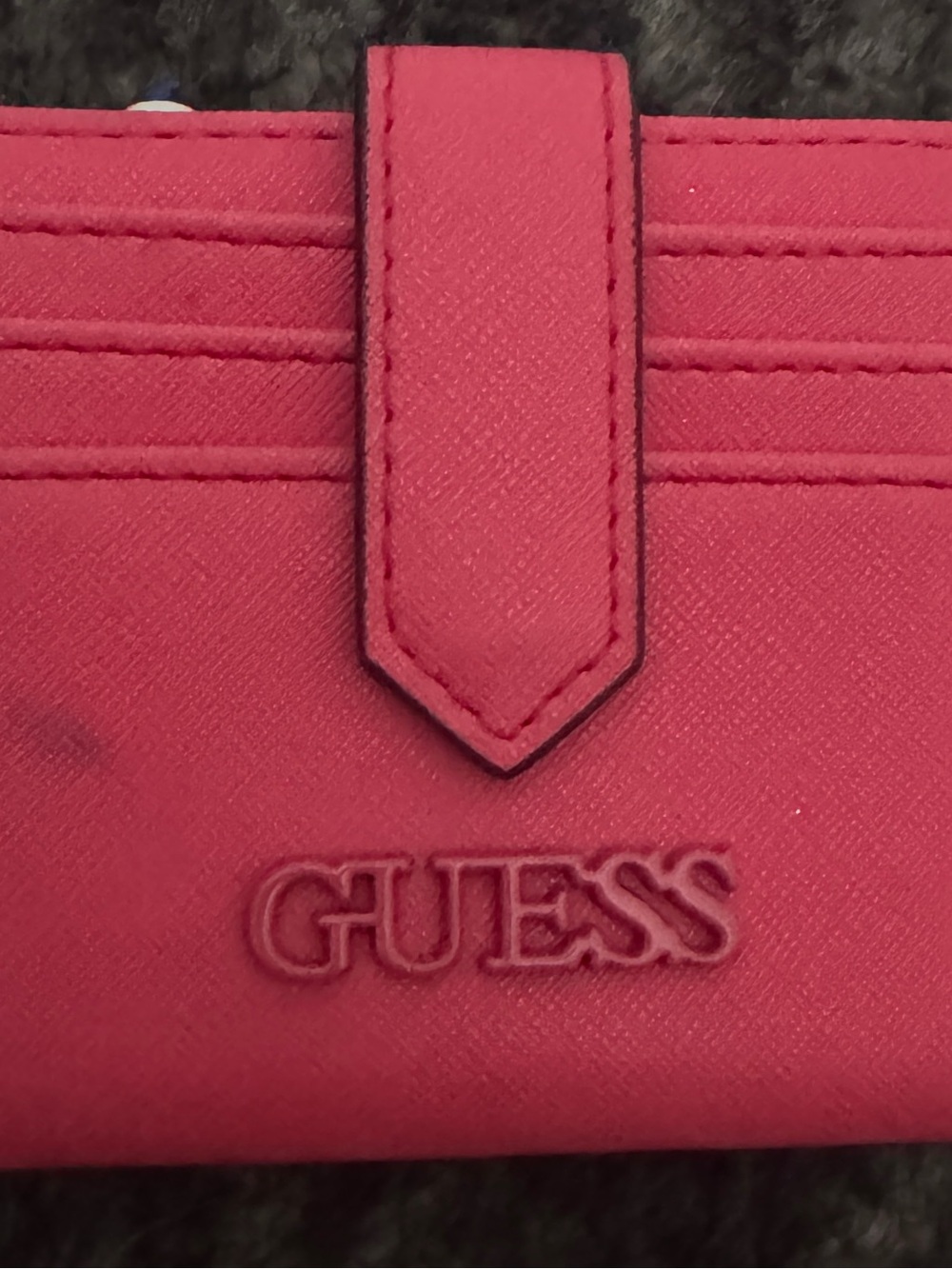 GUESS Hot Pink Embossed Logo Wallet